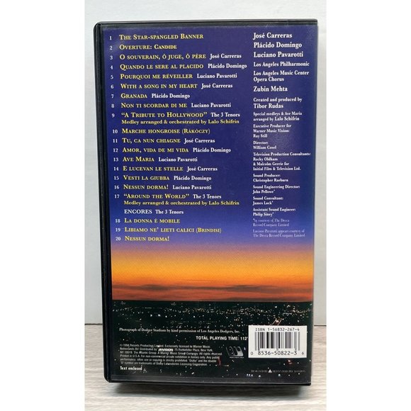 The 3 Tenors In Concert 1994 VHS Tape Tibor Rudas Carreras Domingo Pavarotti - Picture 2 of 7